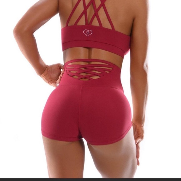 Bombshell Sportswear Pants - Bombshell Sportswear SexyBack Shorts Red